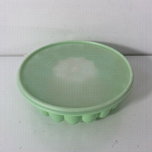 Vintage Tupperware 3 Piece Jello Mold Jadeite Green Jel-Ring Salad Mold